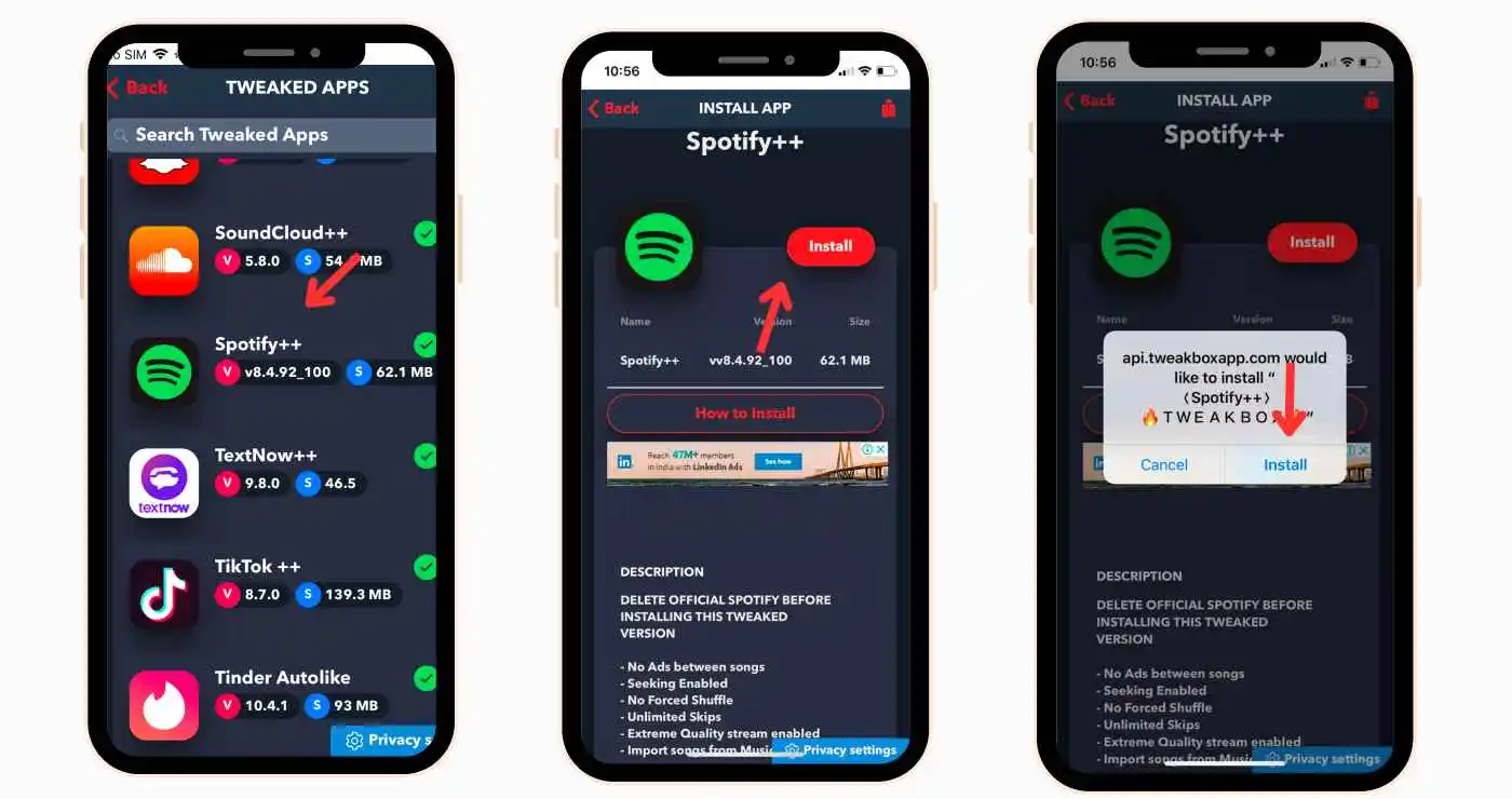 Spotify++ Download Using TweakBox 2