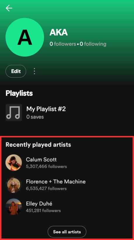 Spotify Stats on Phone 3