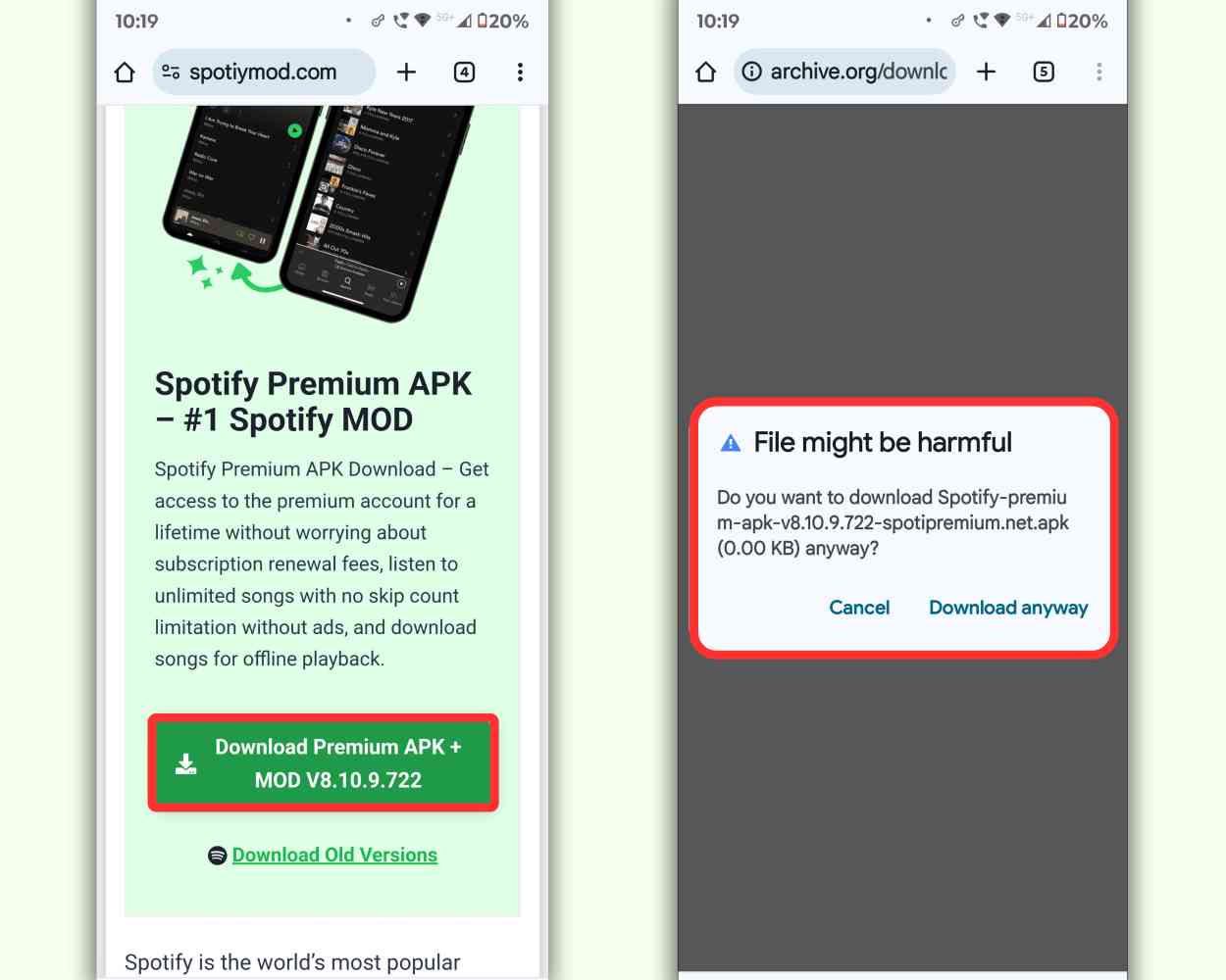 Download From Genuine Websites