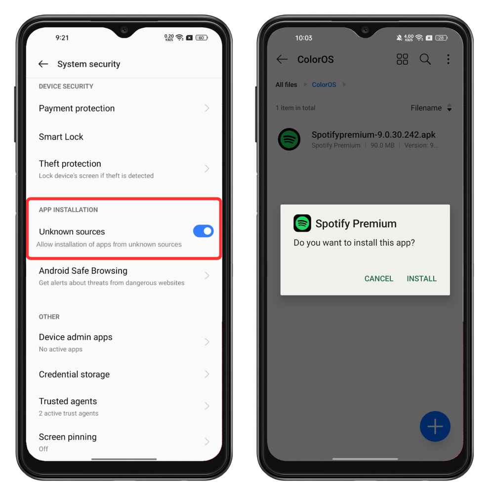 Install Spotify Premium APK