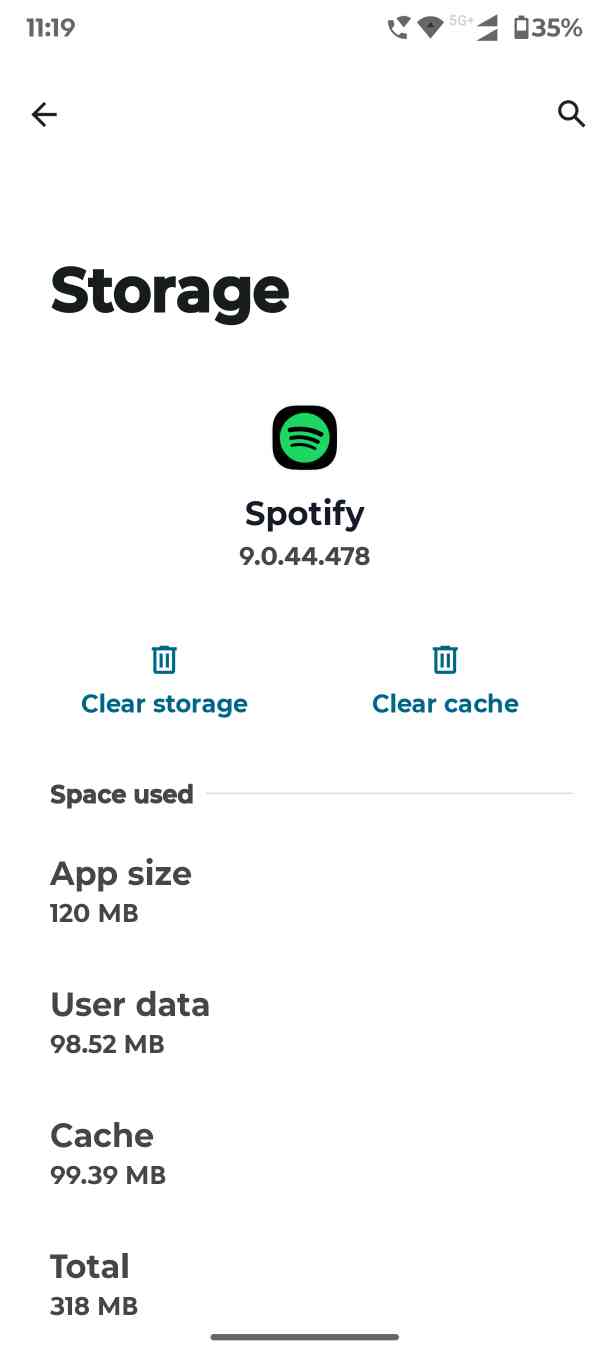 Clear app Cache