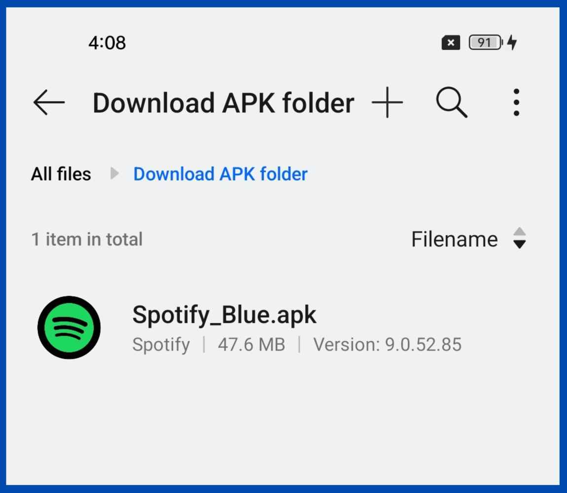 Install Spotify Blue Apk 3