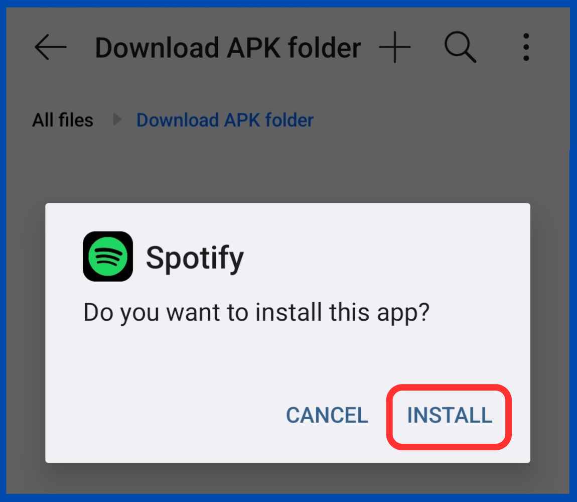 Install Spotify Blue Apk 4